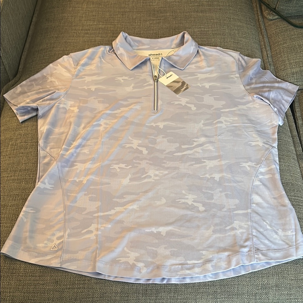 AHEAD golf shirt.